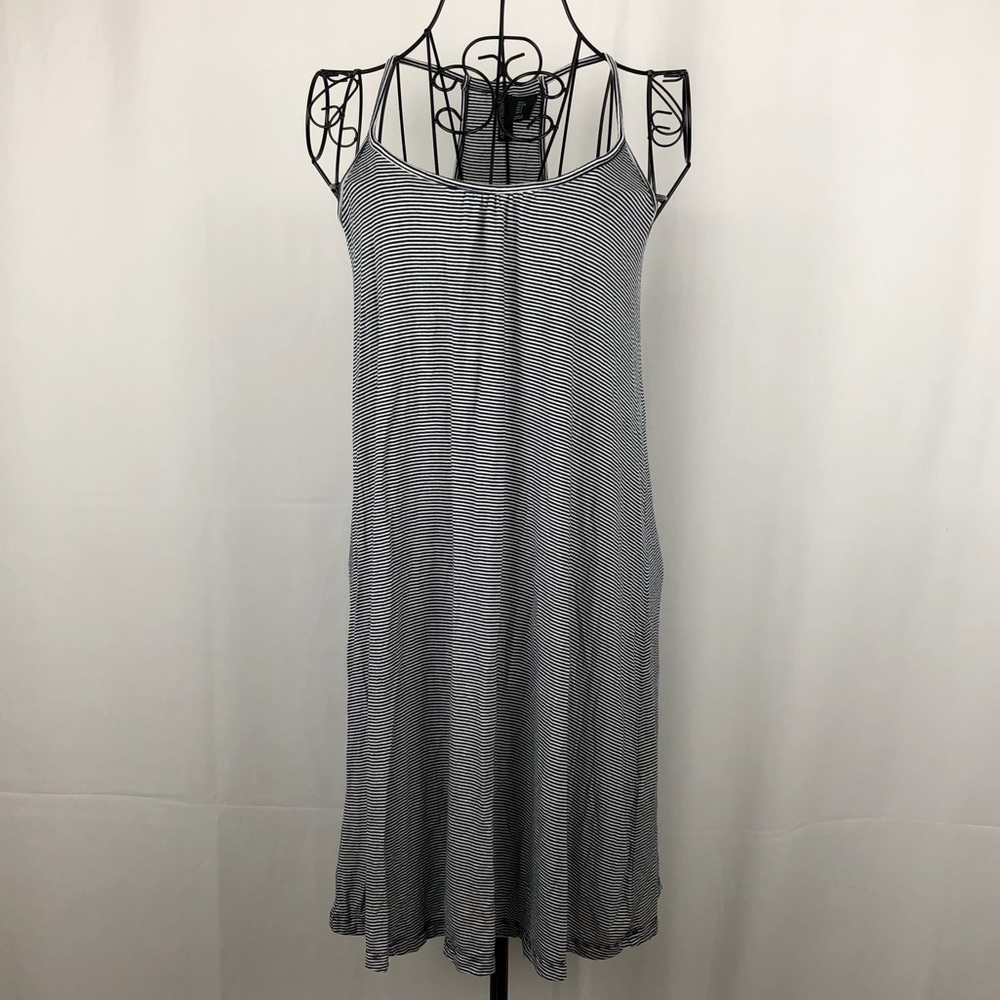 Cynthia Rowley racer back skinny stripe dress S